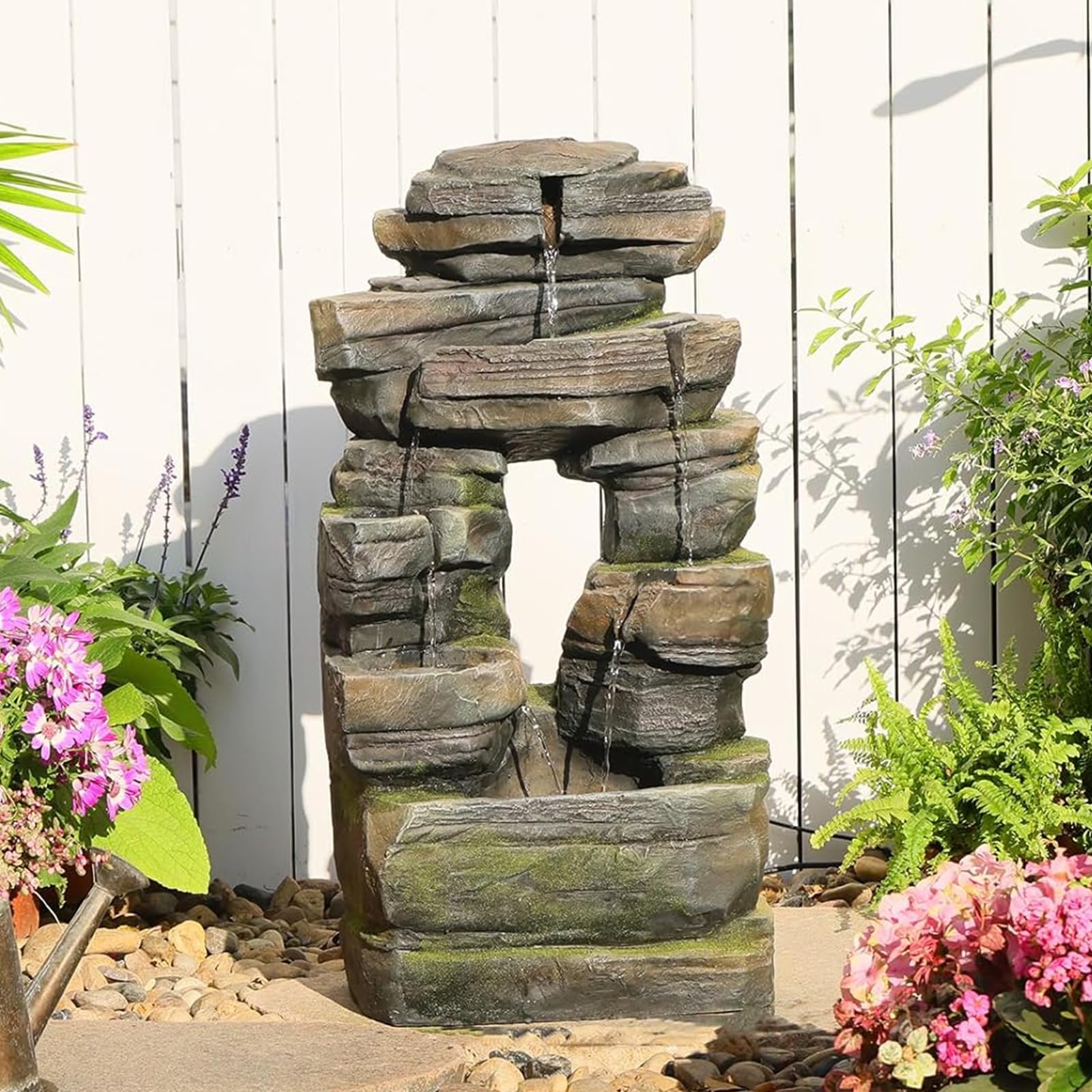 Bumilgar 26.4 Inch Arch Design Rock Fountain