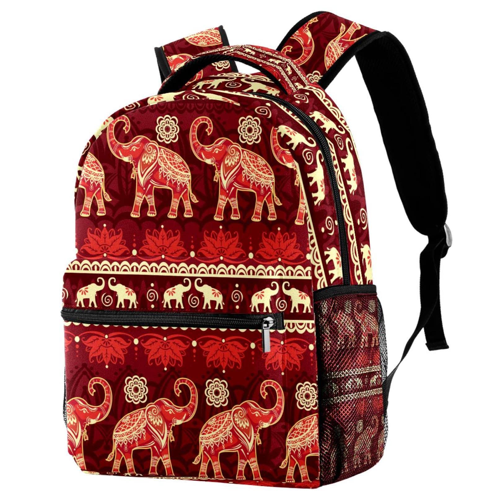 Tribal Elephants Backpack for Men School Bookbag Hiking Travel Rucksack School Bag for Women