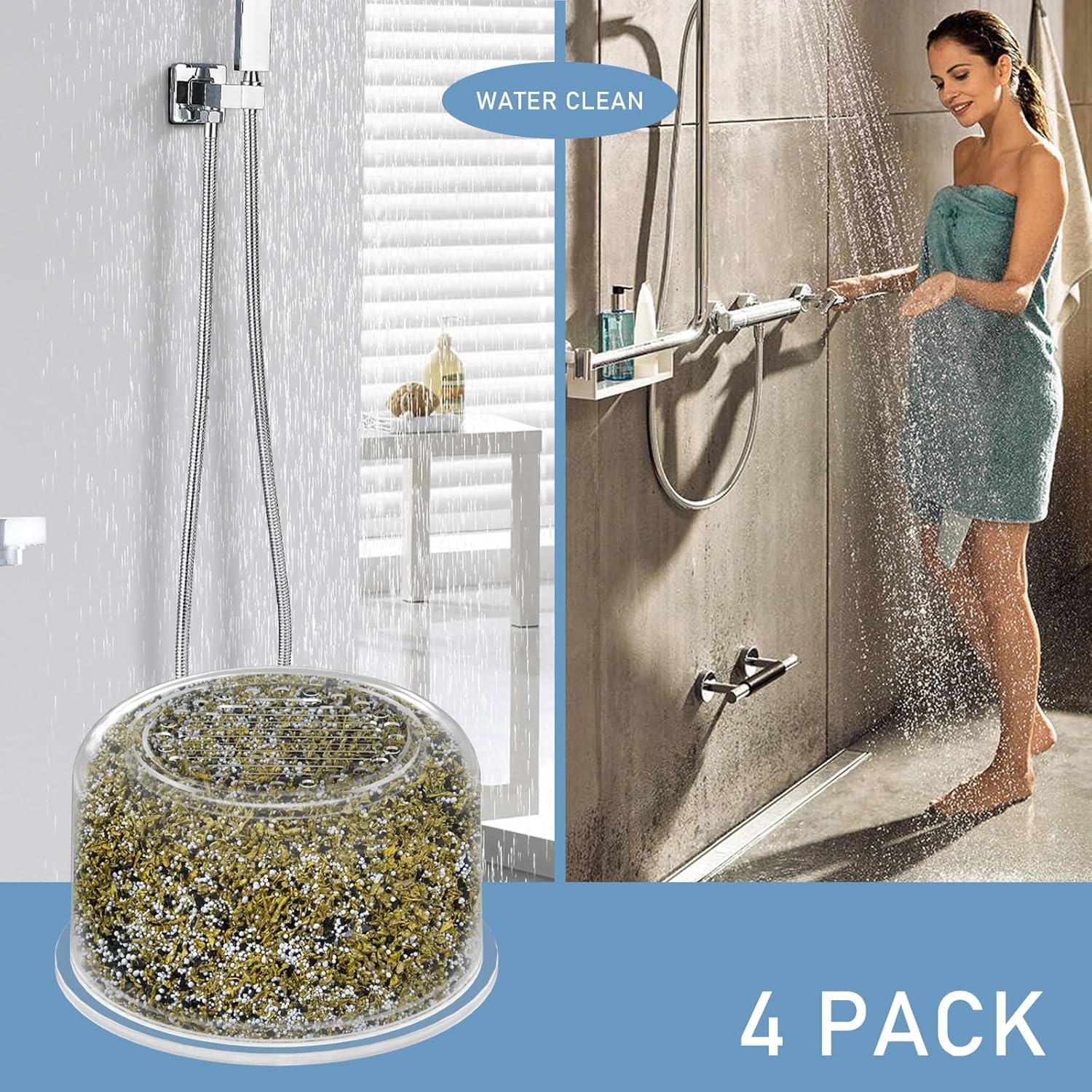 Shower Head Filter Replacement Cartridge Compatible with All Canopy Handheld & Fixed Filtered Shower Head, Shower Filter For Hard Water, 4 Pack - Image 6