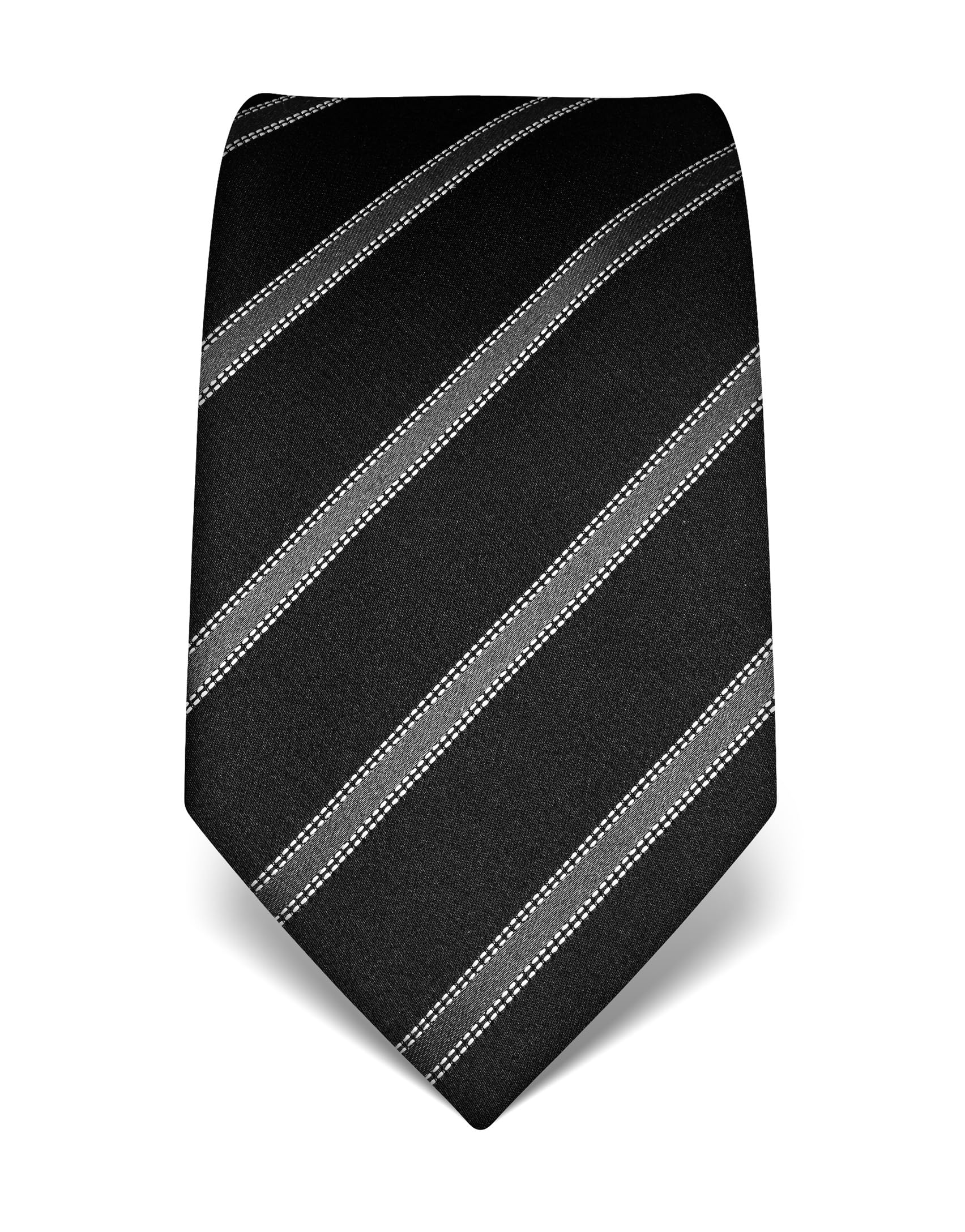 Vincenzo Boretti Herren Krawatte reine Seide gestreift edel Männer-Design zum Hemd mit Anzug für Business Hochzeit 8 cm schmal/breit