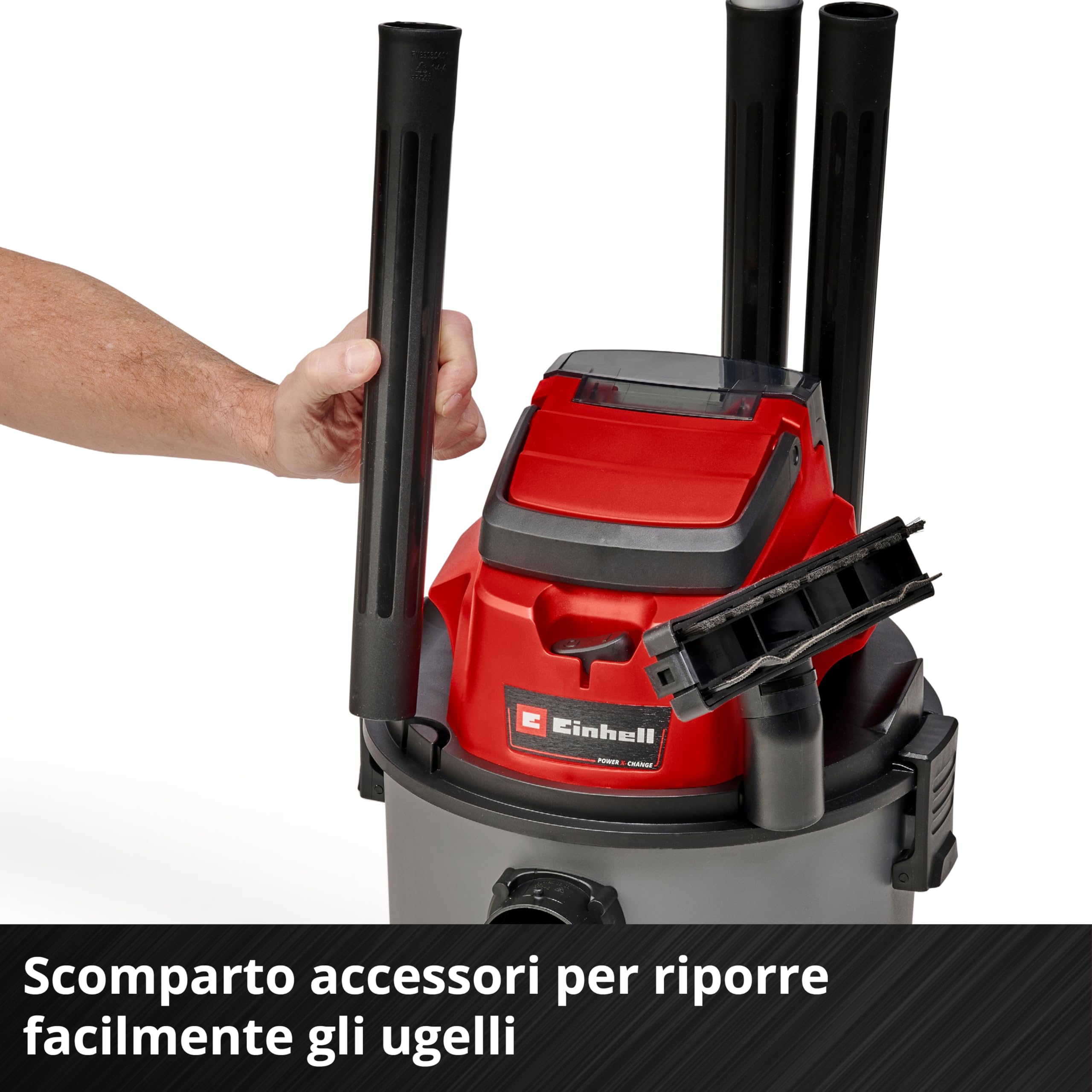 Einhell TC-VC 18/15 Li-Solo Aspiratore solidi e liquidi a batteria Power X-Change 18V 15L 80 mbar 150 cm