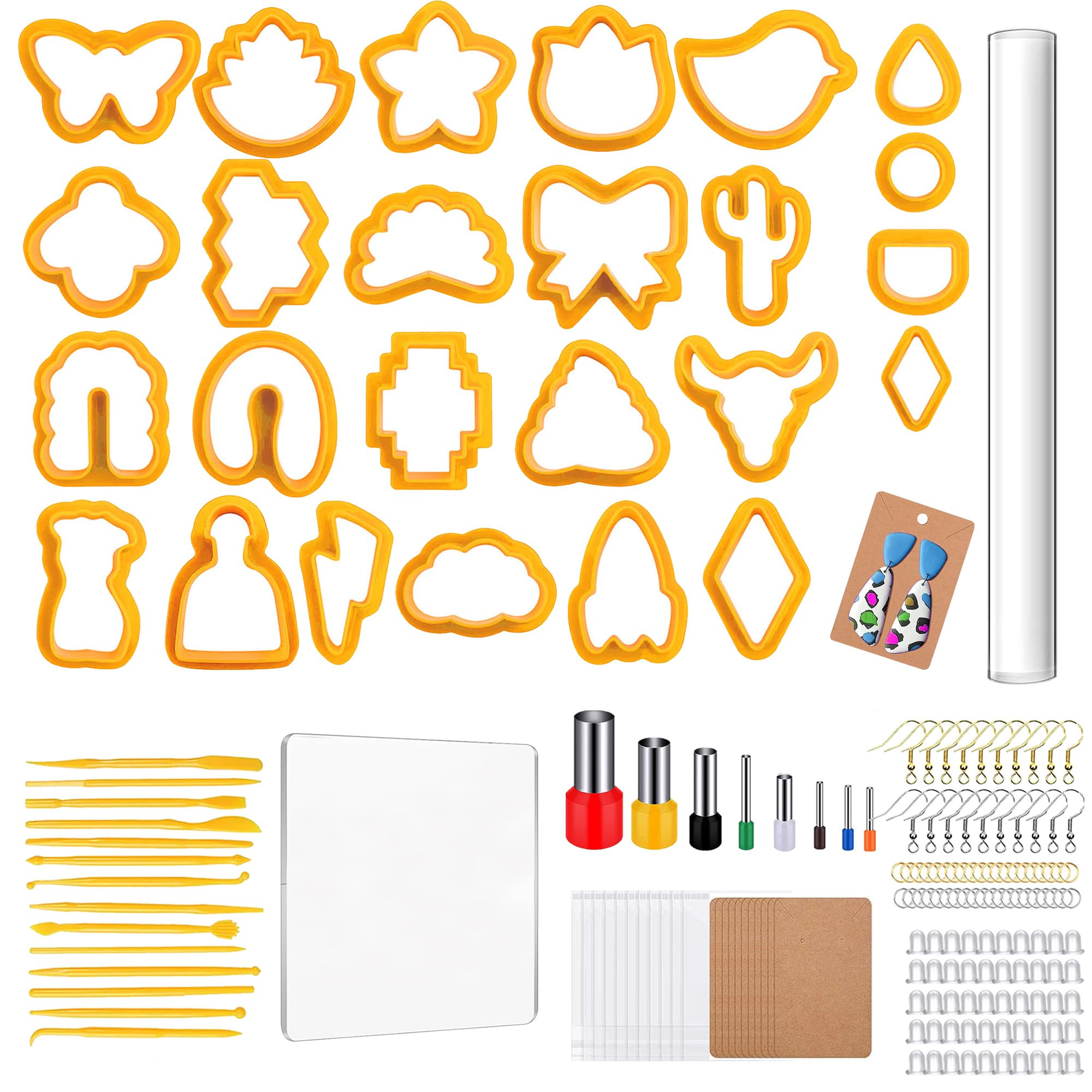 24 Stück Polymer Ton Ausstecher - Ohrring Formen Für DIY Schmuck