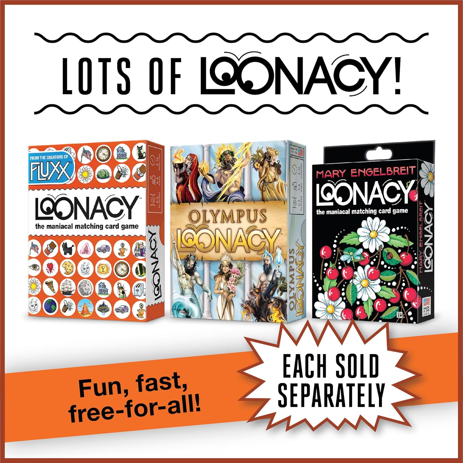 Loonacy Card Game - Maniacal Matching for 2-5 Players