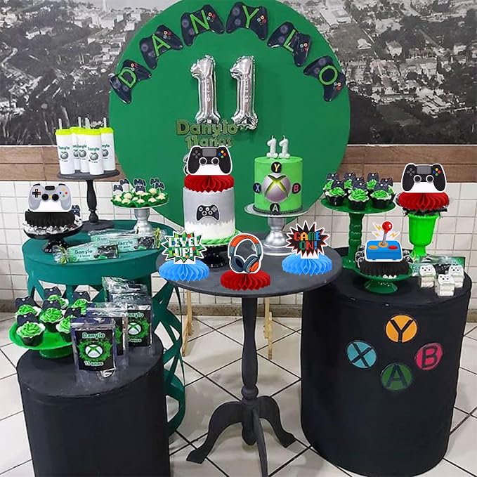 6 piezas centro de mesa decorativo tema videojuegos miniatura 4