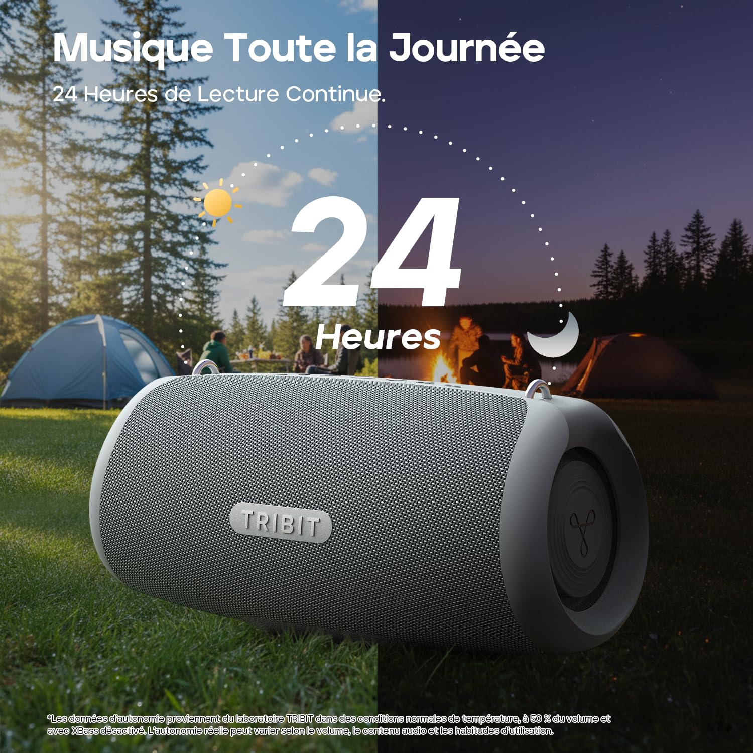 Tribit StormBox Lava Enceinte Bluetooth Puissante, 80 W