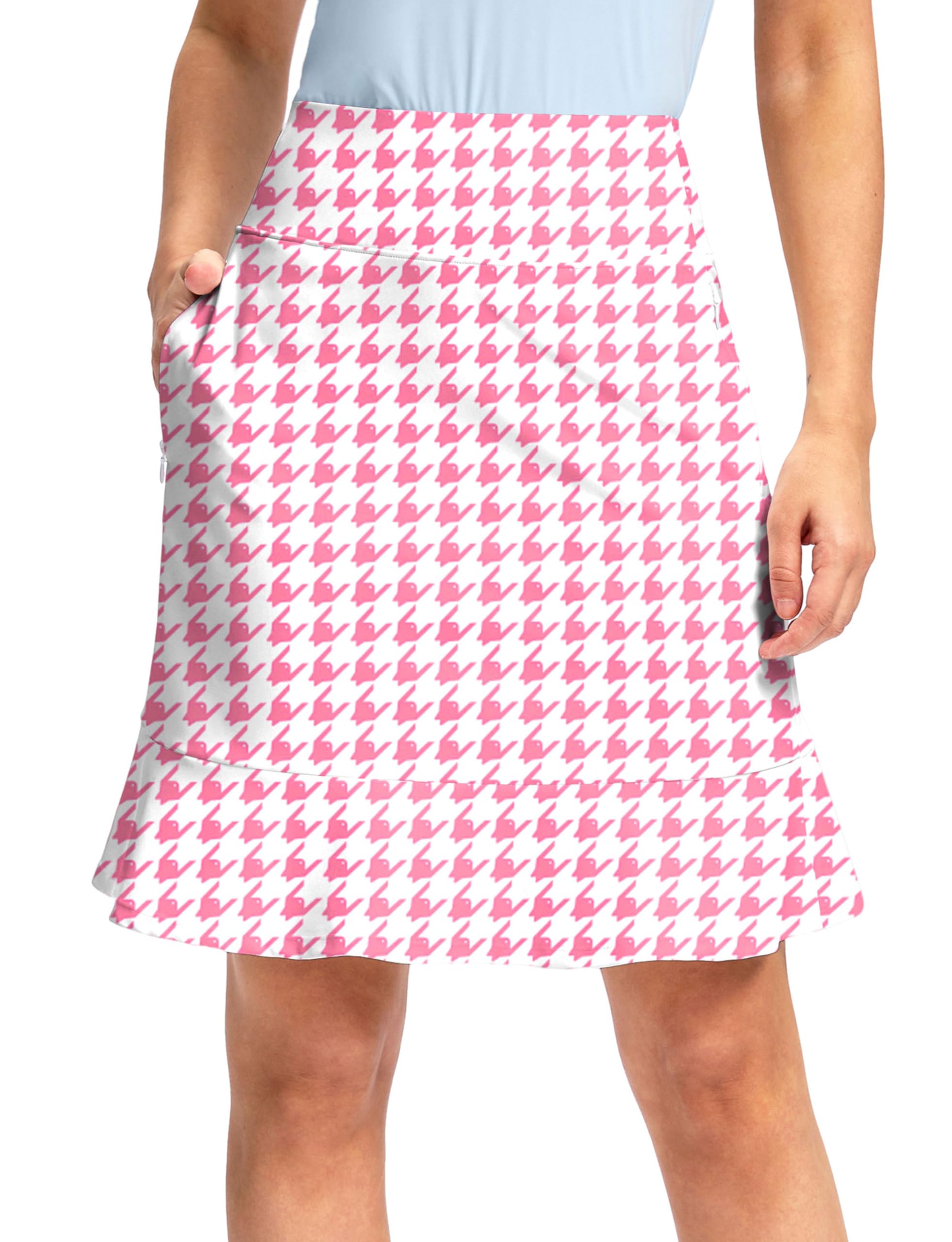 Viodia 20" Knee Length Skorts Skirts for Women with Pockets High Waisted Athletic Tennis Golf Skort for Casual Summer