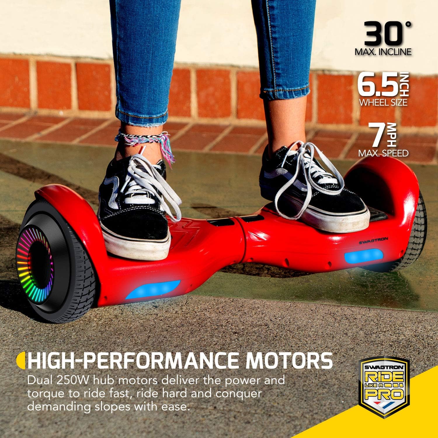 SWAGTRON Swagboard Twist Lithium-Free Hoverboard with Startup Balancing