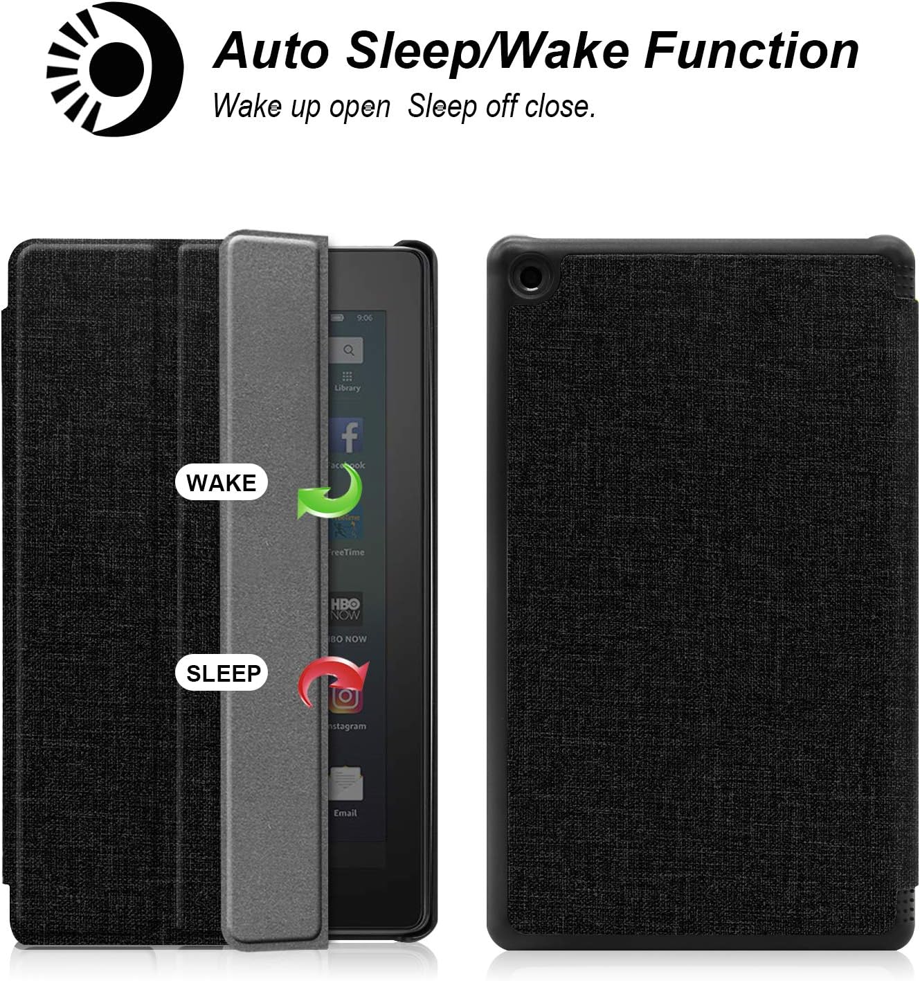 Famavala Shell Case Cover Compatible with All-New Fire 7 Tablet [9th Generation, 2019 Release] (ZBlack)