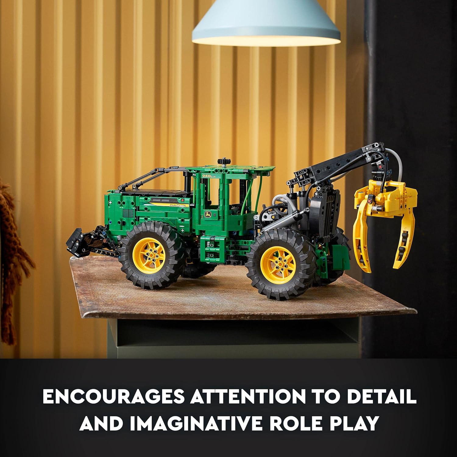 Lego 42157 Technic Skidder John Deere 948L-II, Toy Construction Vehicle with Pneumatic Functions and 4 Wheels, Model to Build, Gift for Kids
