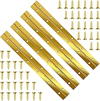 Vista 10 de 4 piezas, bisagra de piano de acero inoxidable negro de 30 cm de alta resistencia continua para puertas de gabinete, carpintería, muebles de madera