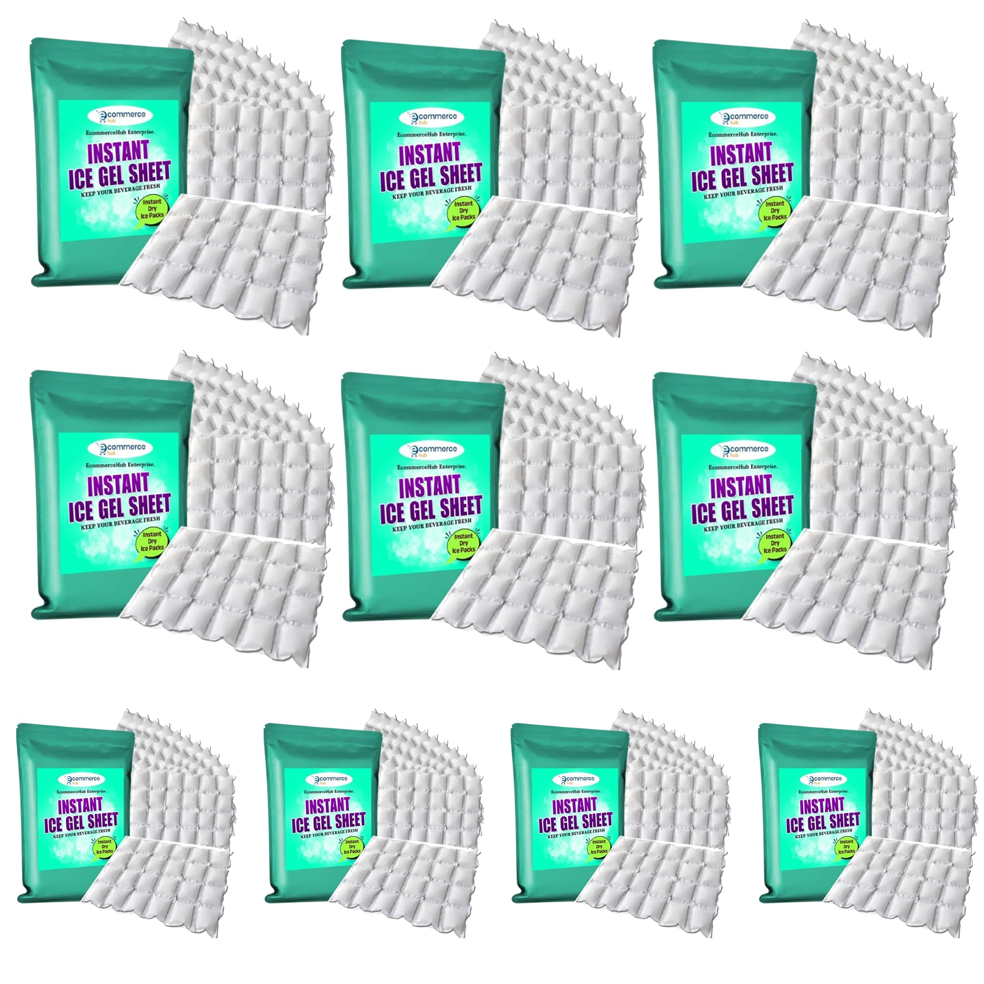Reusable Ice Gel Sheets - Keep Food Cold in Transit -12 Reusable Ice Gel Sheets - Keep Food Cold in Transit -12