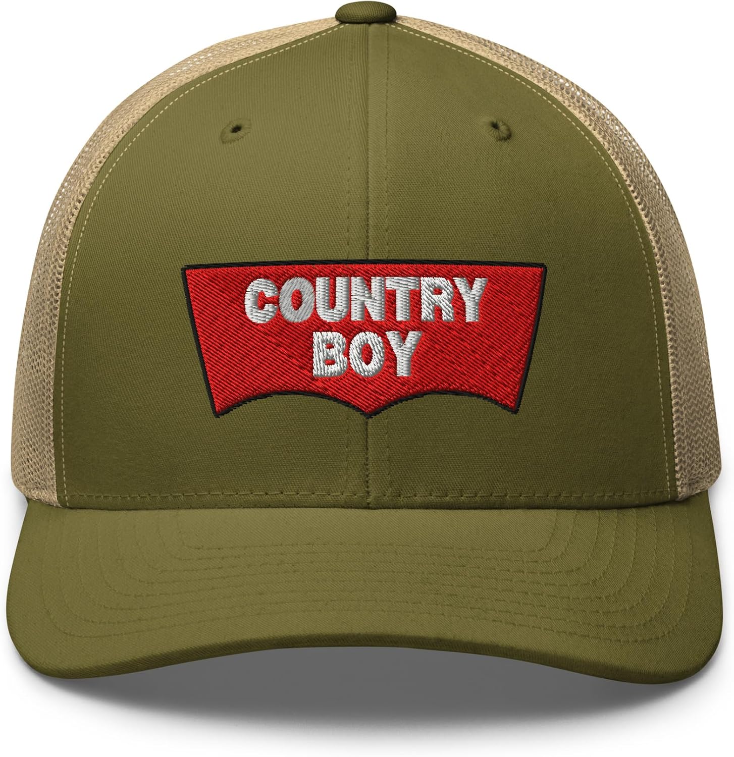 NX Country Boy Trucker Hat Embroidered Curved Bill Mid Crown Adjustable Cap