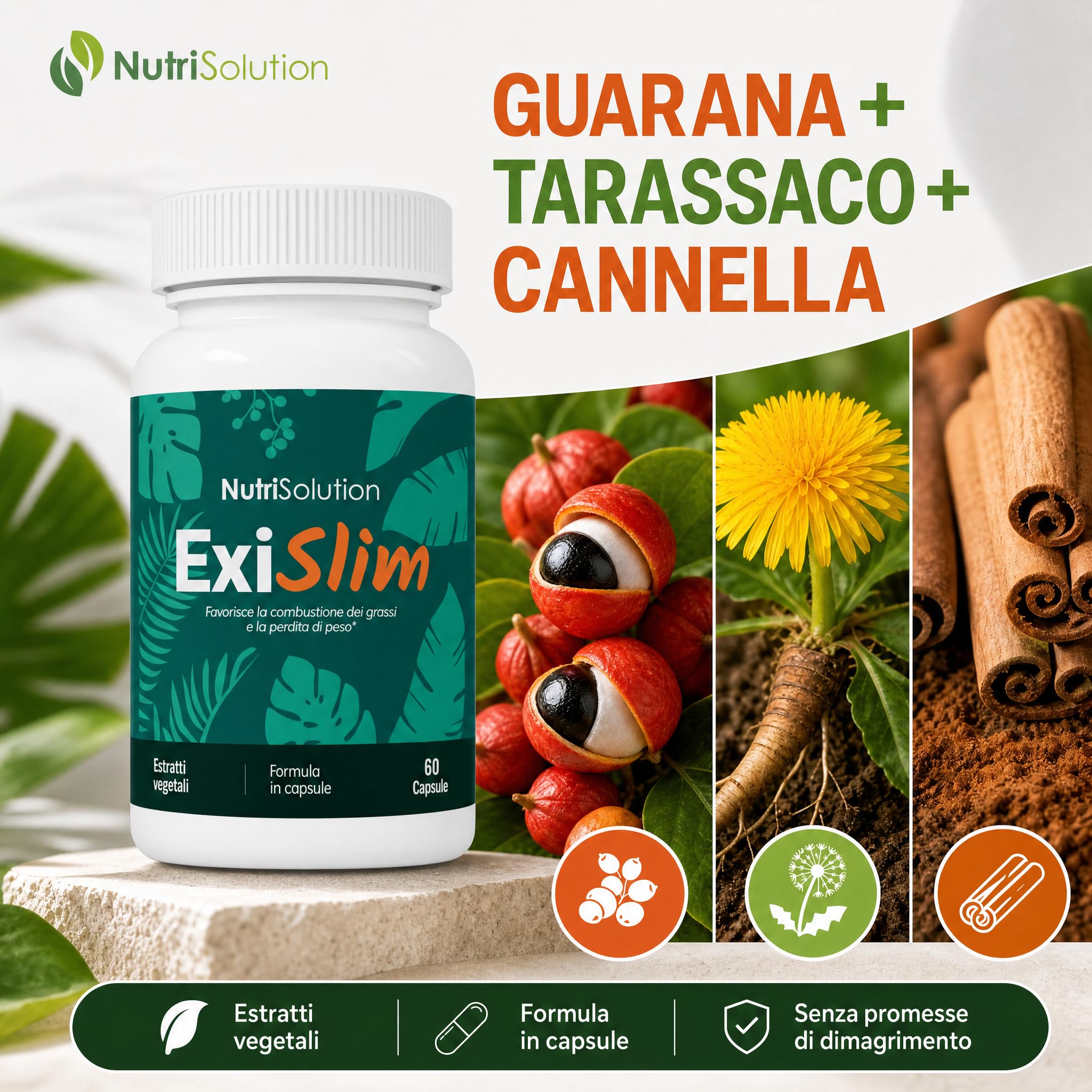 ExiSlim par Nutrisolution | Brûleur de Graisse Puissant | Contient Périlla, Curcuma, Végétalien | Soutien Perte de Poids | Homme & Femme | 60 Gélules | FABRIQUÉ EN FRANCE
