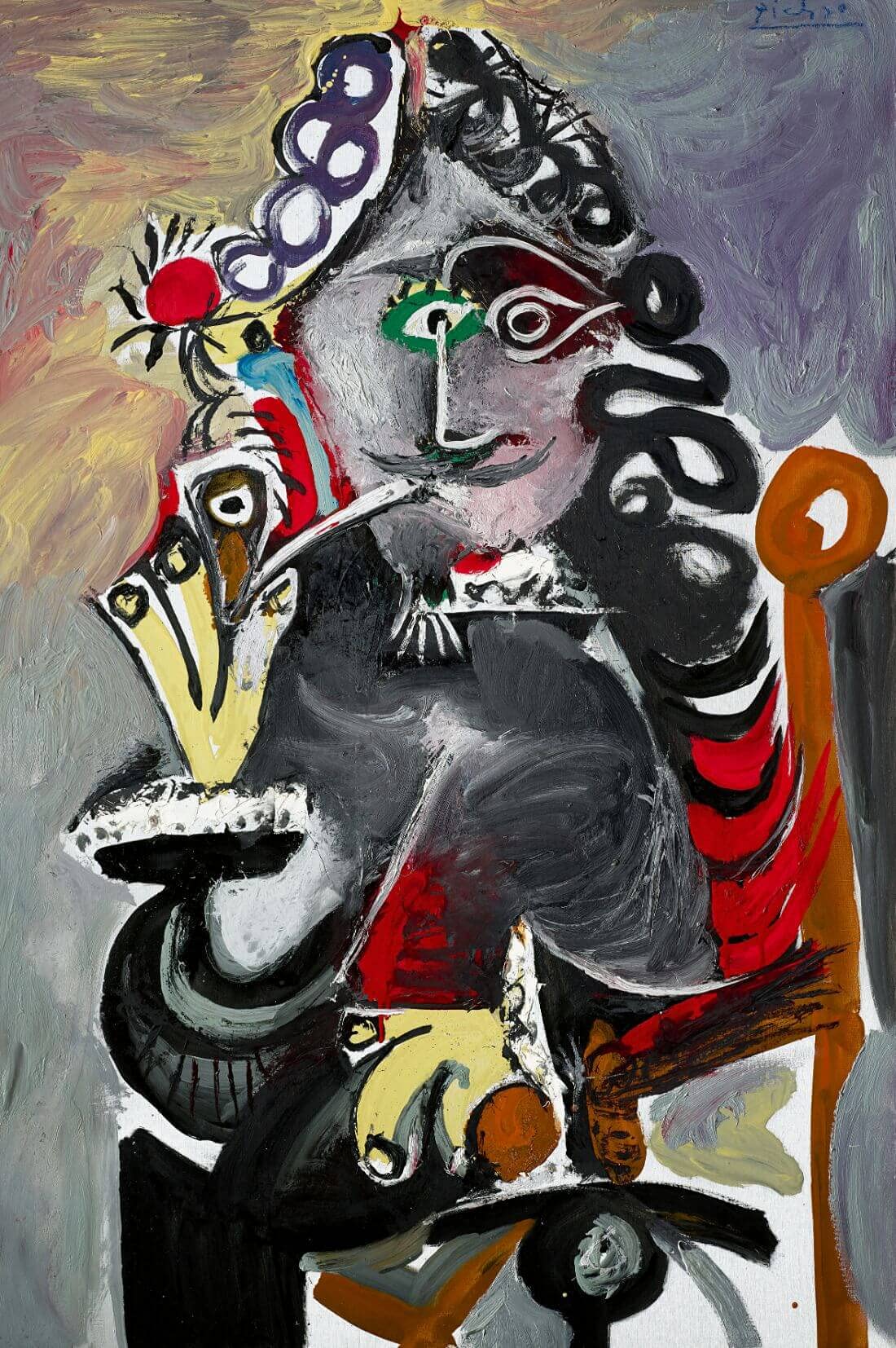 Tallenge - Pablo Picasso - Musketeer with a Pipe - Large Canvas