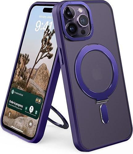 Miniatura 1 de Funda para iPhone 14 Pro Max, soporte magnético, soporte de anillo, compatible con MagSafe, protección contra caídas de grado militar, funda