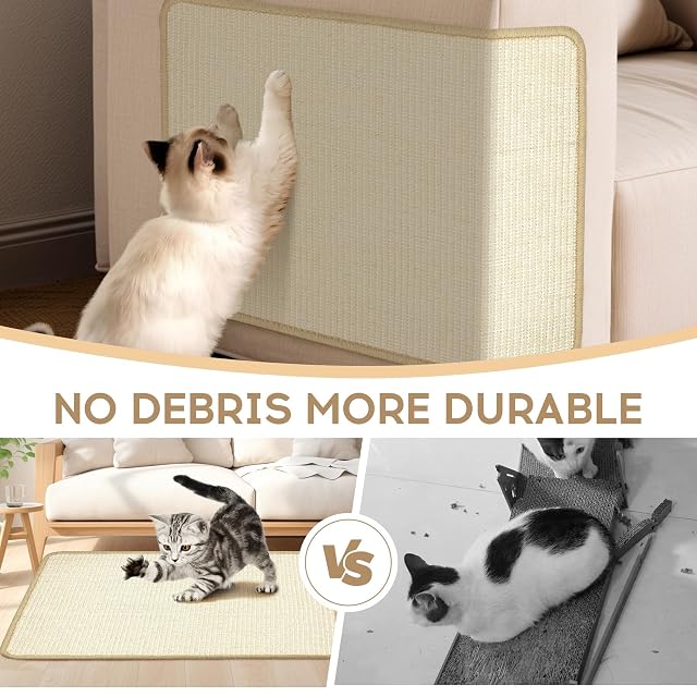 Foto 4 de 6 de Alfombrilla protectora de sisal para muebles de gato, para arañar el sofá