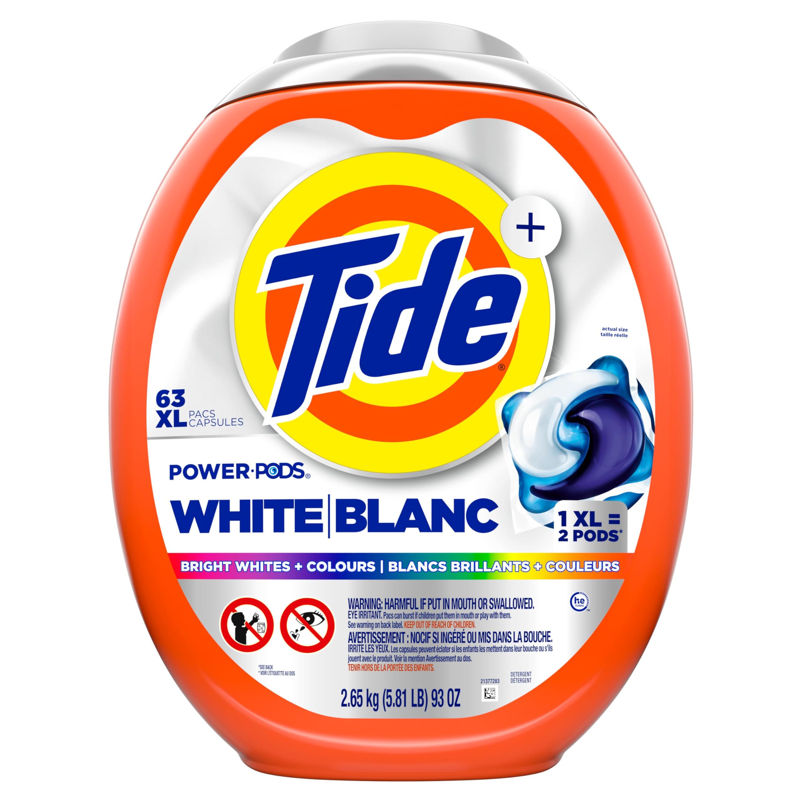 Tide Power XL PODS Plus Ultra OXI Stain Removing Laundry Detergent