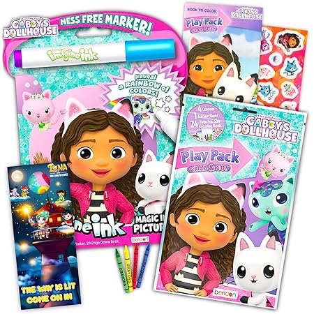 Amazon.com: Gabby's Dollhouse Coloring and Activity Books Bundle with