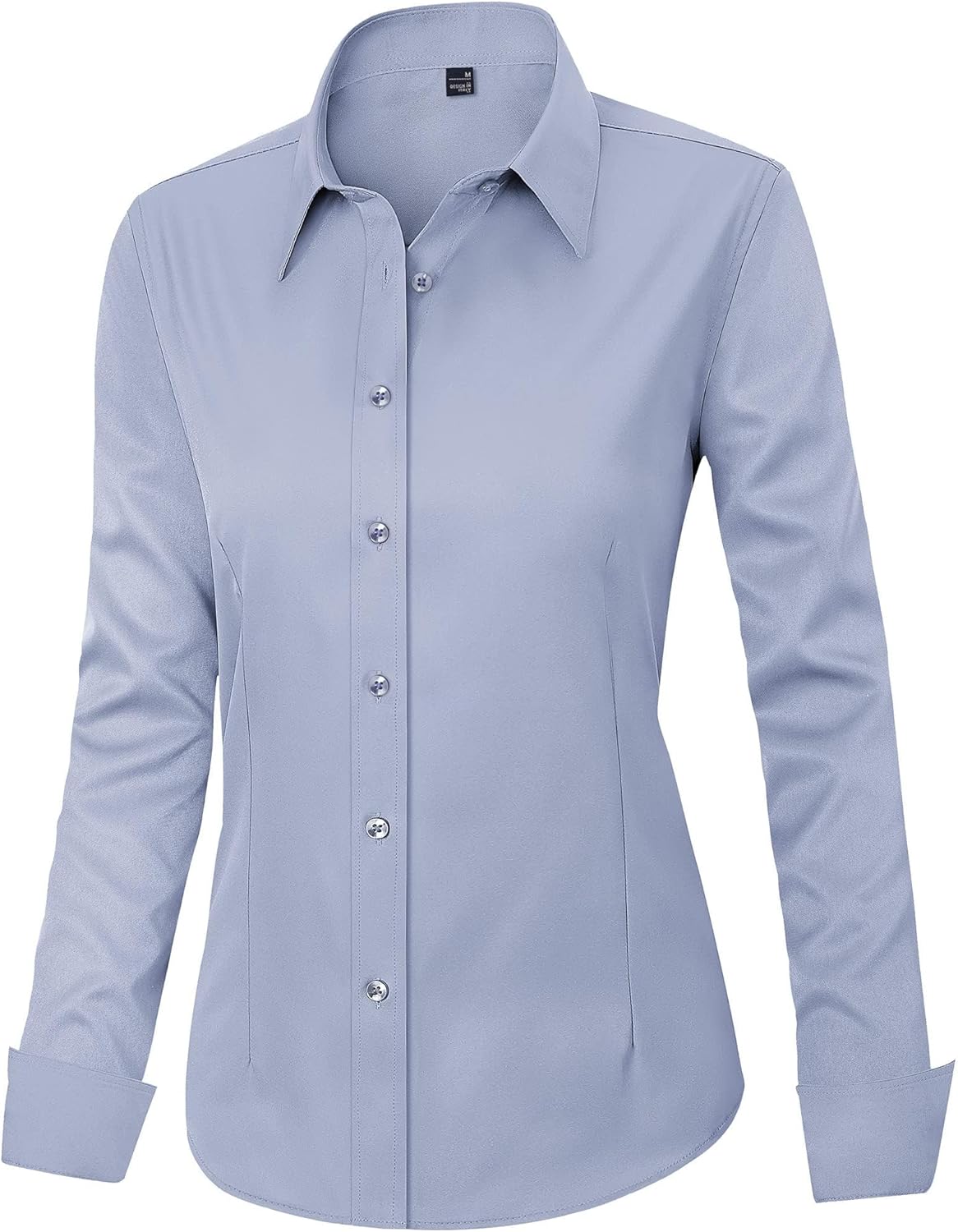 J.VER Womens Dress Shirts Long Sleeve Button Down Shirt Wrinkle-Free Business Casual Blouse Office Work Tops - Image 3
