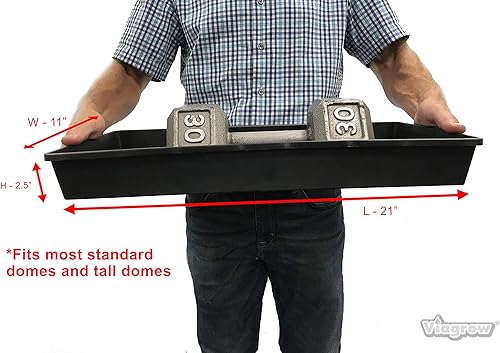 Miniatura 6 de Viagrow Bandeja de iniciación de semillas de propagación sin agujeros extra fuerte, germinación de plantas, plántulas planas, forraje, microverdes