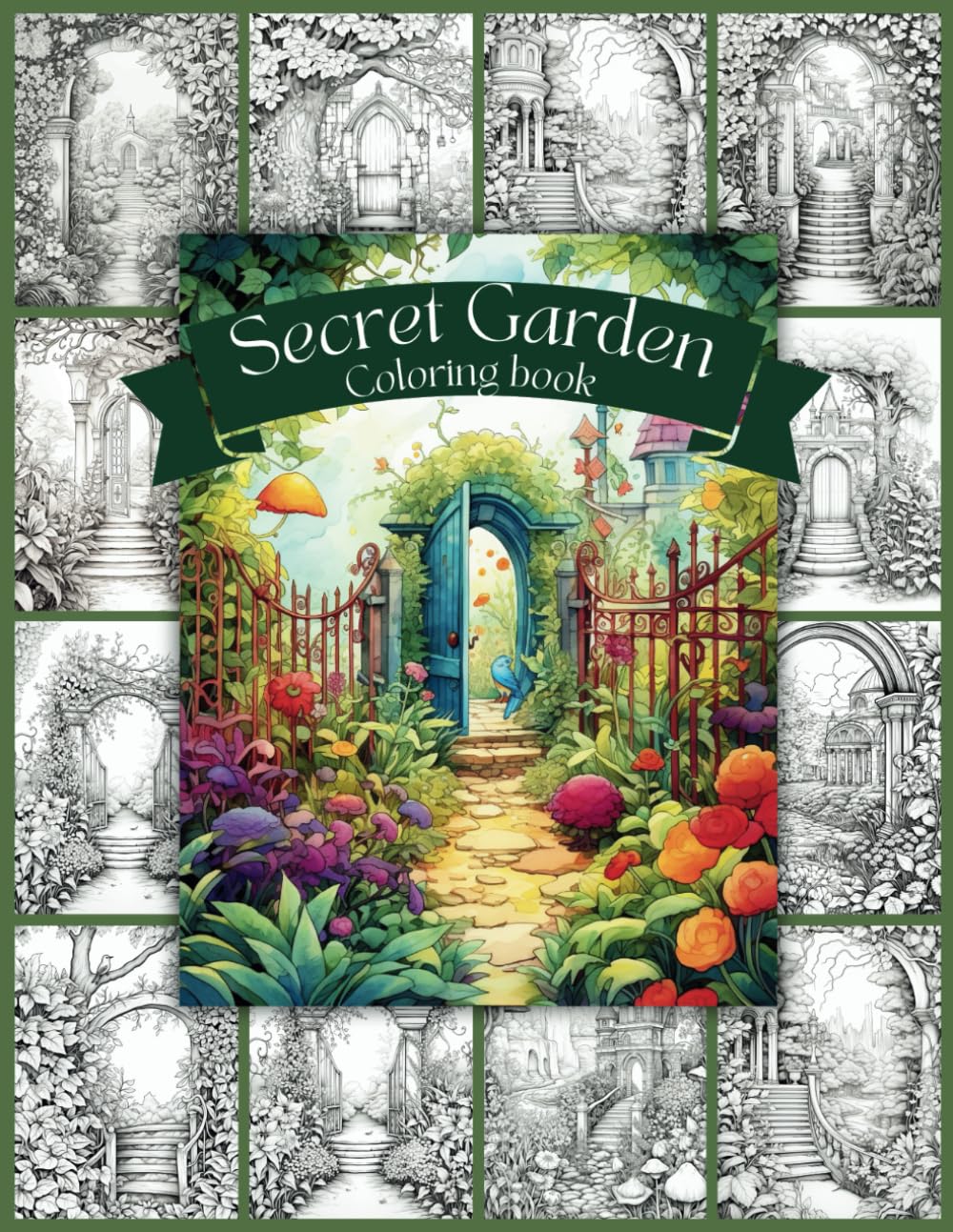 Secret Garden Adult Coloring Book: Relaxation and Stress Relief Floral Coloring Book for Adults and Teens