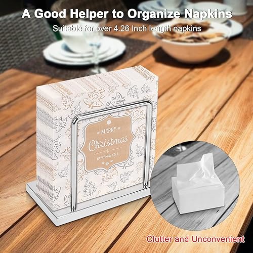 Miniatura 4 de Livabber Servilletero, almacenamiento de servilletas de metal, moderno dispensador de papel de seda independiente para mesa y encimera de cocina