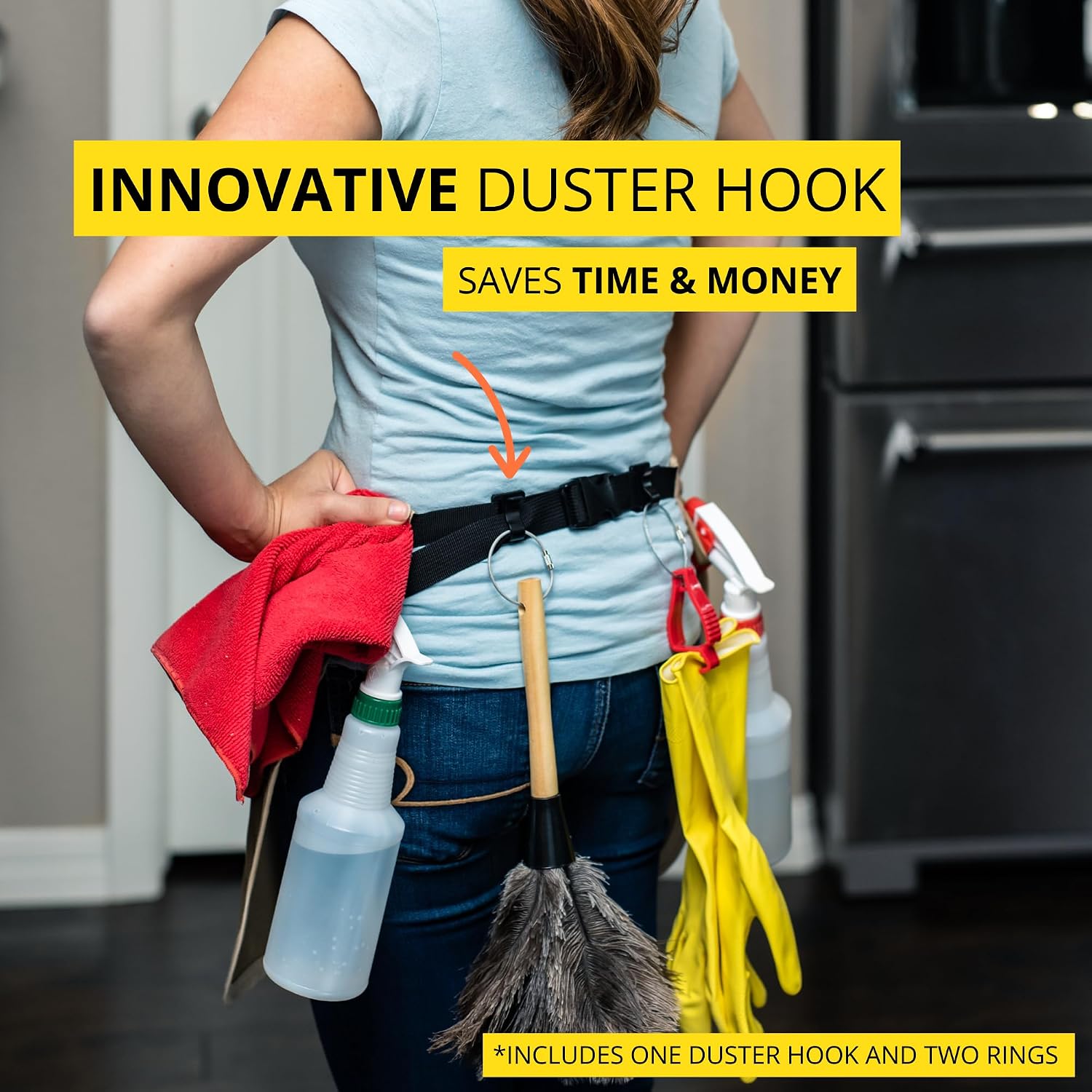 5-Pocket Waterproof Professional Cleaning Apron. Made for Pro Cleaners. Like a Cleaning Caddy Around Your Waist