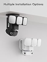 Vista 9 de winees Cámara de reflector, cámara de seguridad para exteriores con cable 2K HD de doble objetivo, detección de movimiento panorámica de 180 grados