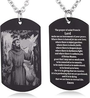 Scripture Baptism Holy Bible Verse Dog Tag Necklace,Engraved Catholic Christian Communion Confirmation Rite Religious Gift