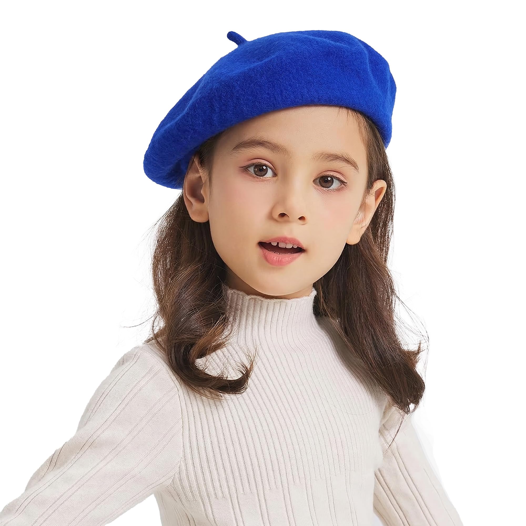 ZLYC Clásica Boina de Lana para Niñas Niños Moderna Artista Francés