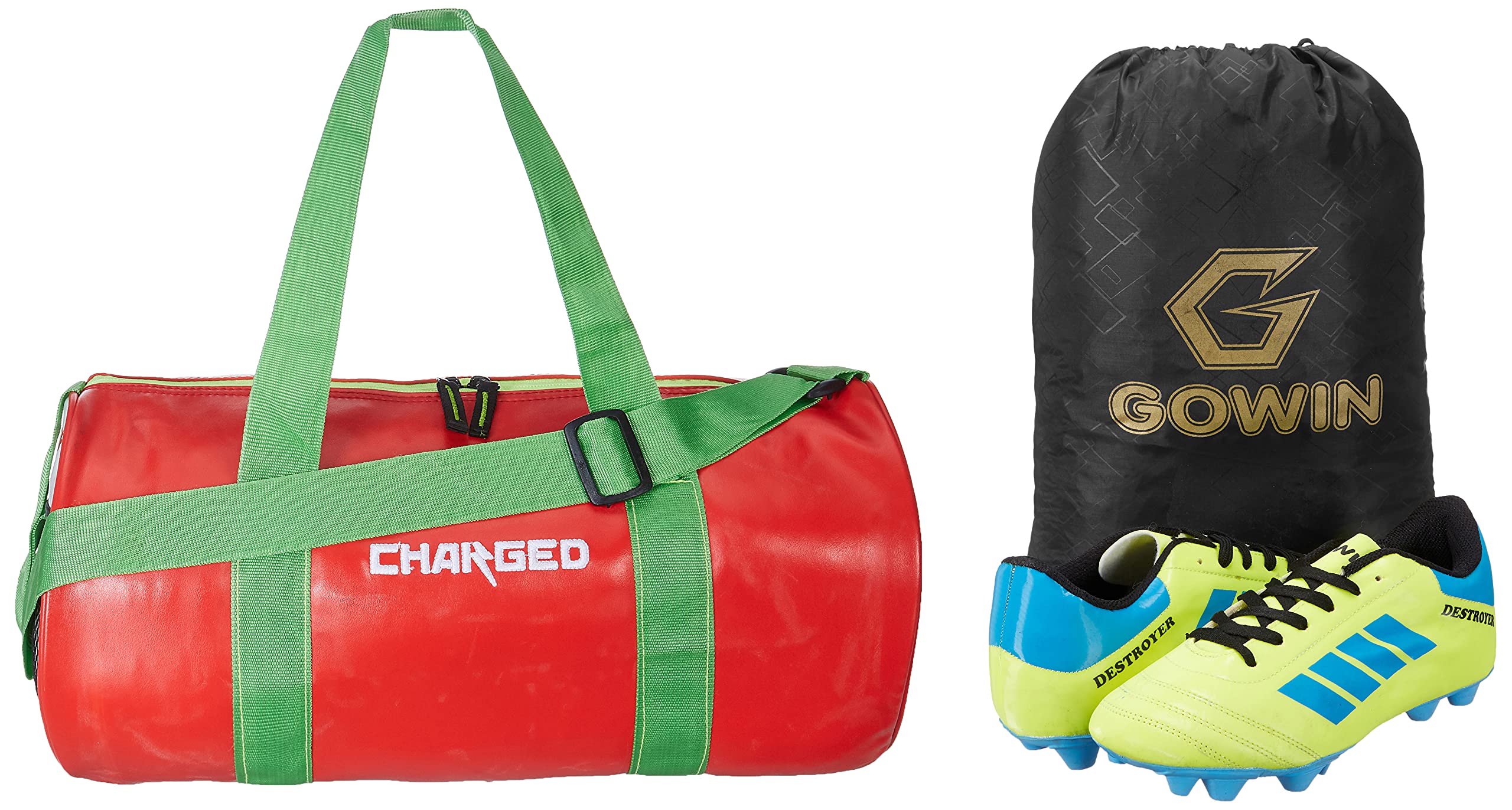 Sports Bag Adena Red With Gowin Football Shoe Destroyer Cyan Size-7-image-19