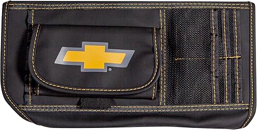 Plasticolor 006192R01 Chevy Chevrolet Logo Car Truck o SUV Sun Visor Organizador, Auto Interior Pocket Organizador, Soporte para Documentos de