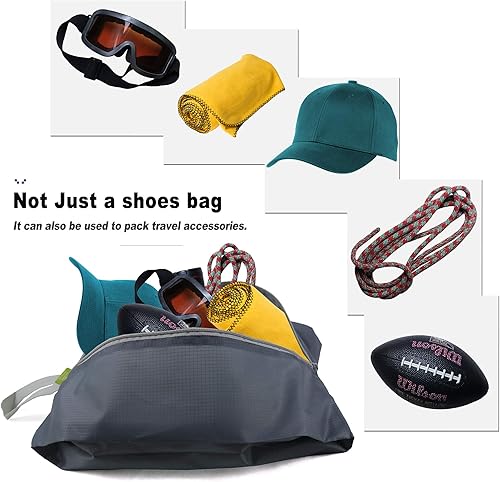 Vista 5 de BeeGreen Paquete de 6 bolsas de zapatos organizadoras de zapatos para viajes con cierre de cremallera, organizador de almacenamiento de zapatos