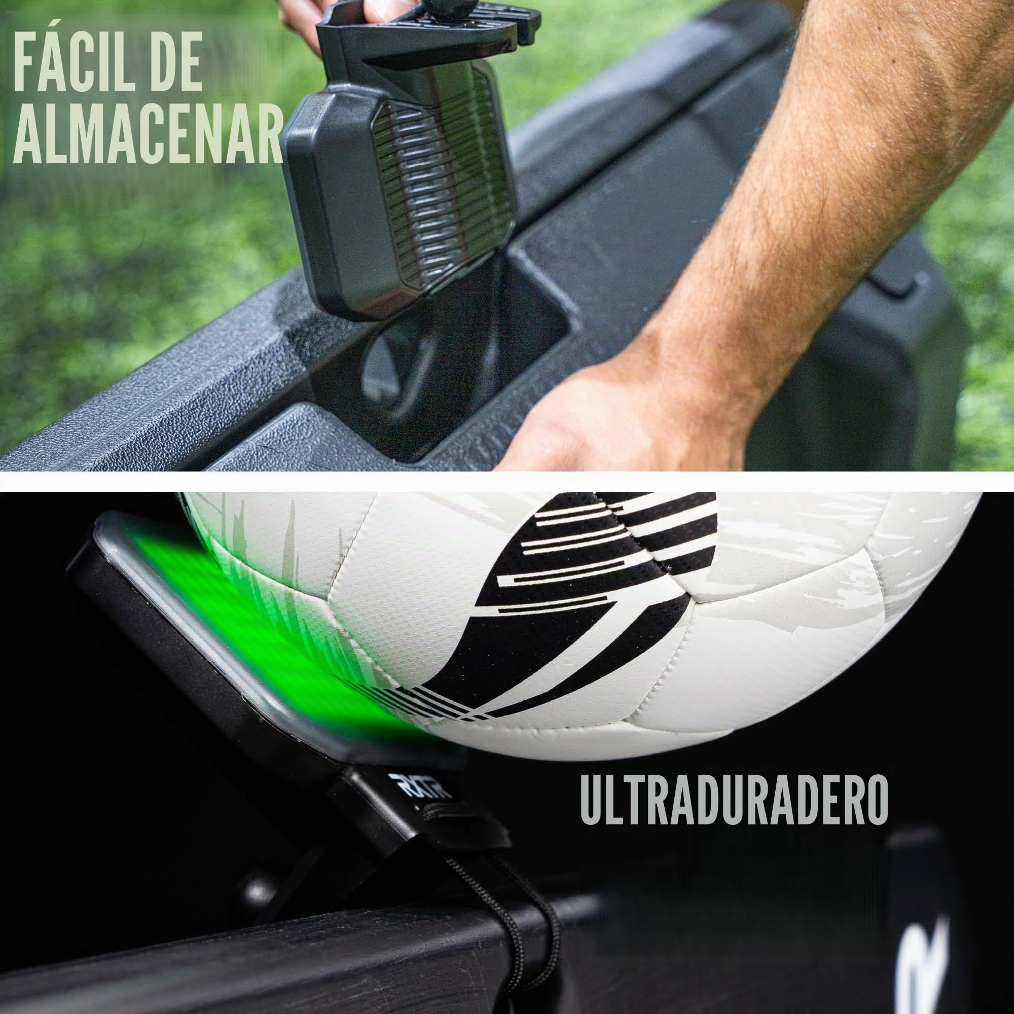 RXTR PRO Coach - Sistema de entrenamiento de fútbol, luz de reacción inteligente y tabla de rebote de fútbol con puntuación en tiempo real, 17 ejercicios preprogramados, entrenamiento sin aplicaciones