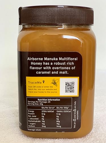 Miniatura 5 de Airborne Nueva Zelandia de 25 con Polen mezcla Miel de Manuka 500g1785oz