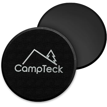 CampTeck Double-Sided Core Sliders Sliders Fitness Gliding Discs for Home Training Abdominal Workouts & Full Body Training - Use on Carpet or Parquet - Pack of 2