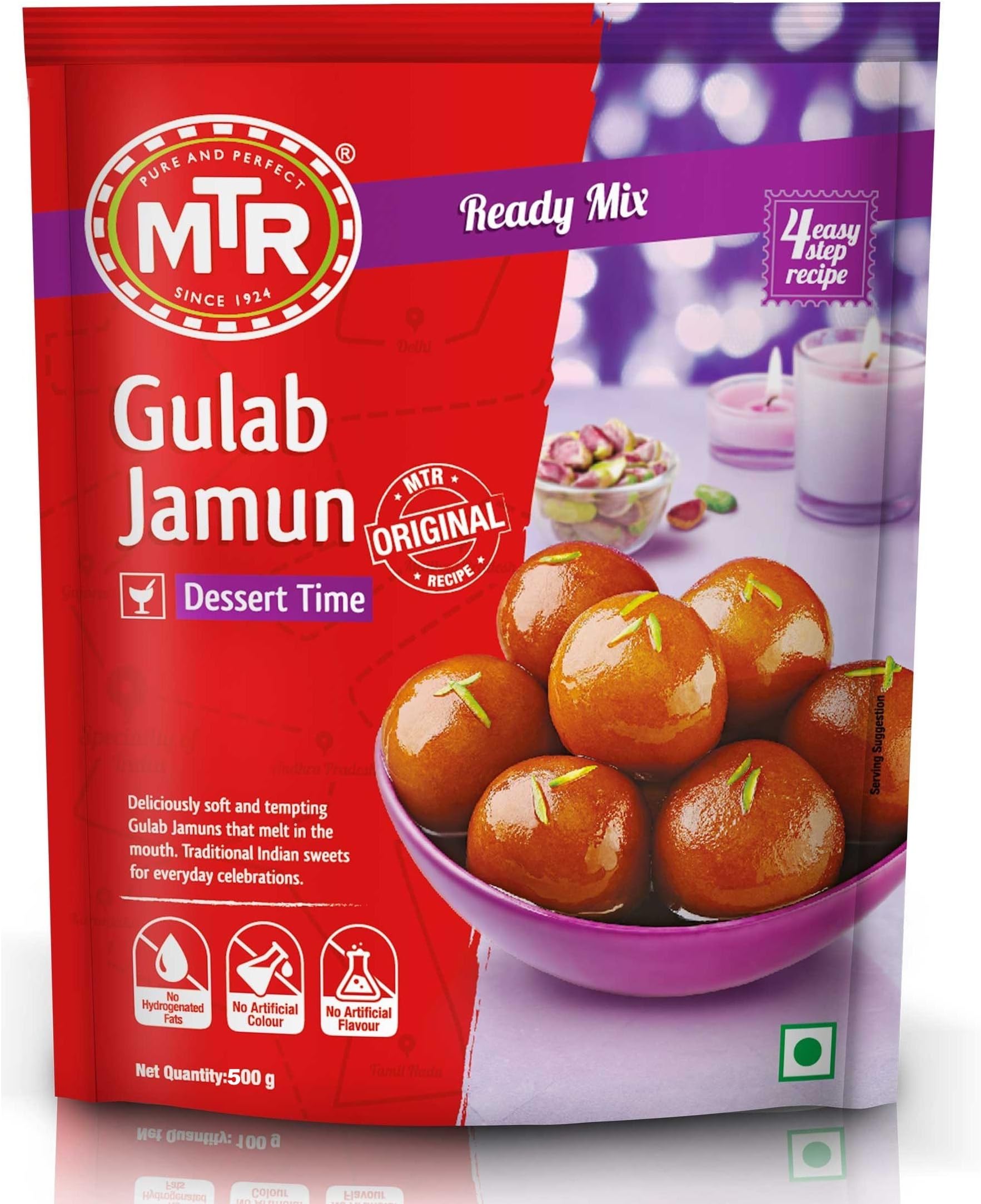 MTR Gulab Jamun Ready Mix 500g (1.1lb) Makes 100 Gulab Jamuns Of approx. 25g each