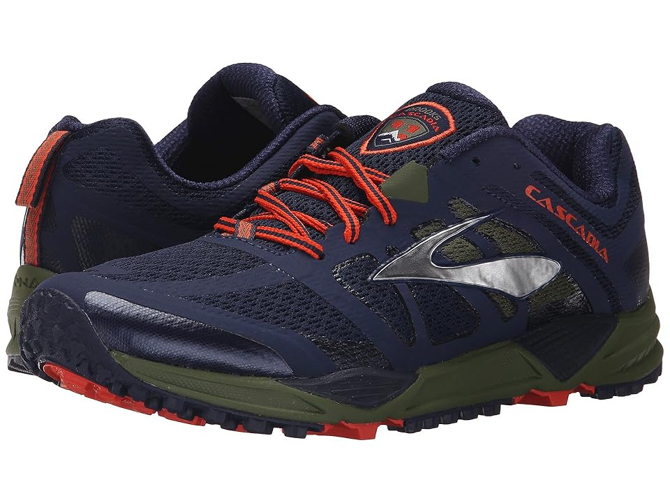 

Brooks Cascadia 11 (Peacoat/Olive/Torch) Men's Running Shoes