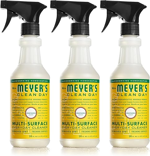 Mrs. Meyer's Clean Day - Limpiador en aerosol multiusos, madreselva, 16 onzas líquidas, (paquete de 3 unidades)