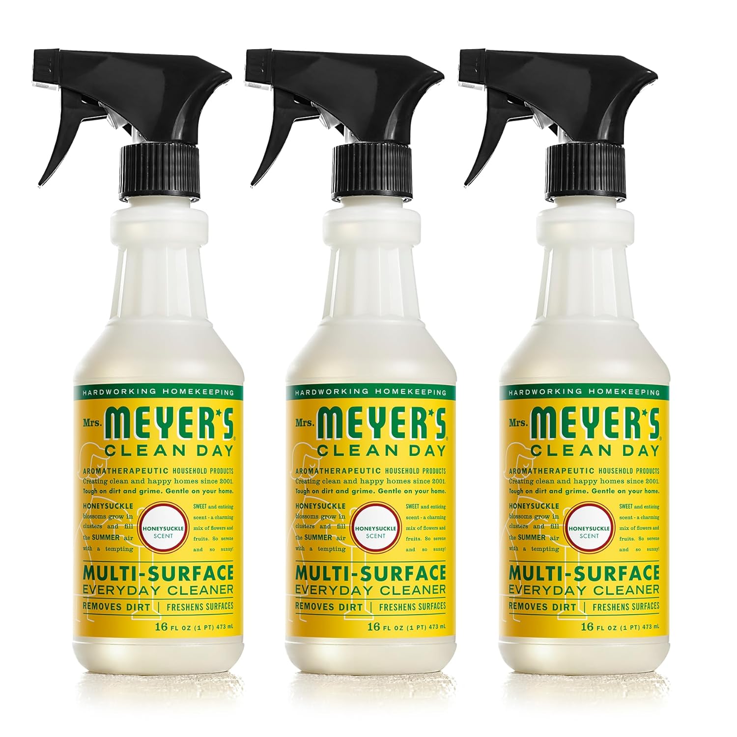 MRS MEYERS CLEAN DAY All-Purpose Cleaner Spray Honeysuckle 16 Fl Oz Pack of 3