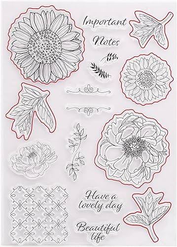 Miniatura 5 de Daisy - Juego de sellos y troqueles transparentes de silicona para hacer tarjetas, plantillas de corte de metal para álbumes de recortes, álbum de