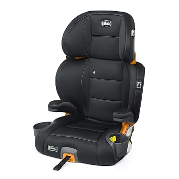 Chicco KidFit ClearTex Plus 2-in-1 Booster Car Seat, High Back and Backless | Obsidian, belt-positioning booster seat, ages 4+, 40-100 lbs, DuoGuard protection, ErgoBoost foam, flame retardant-free