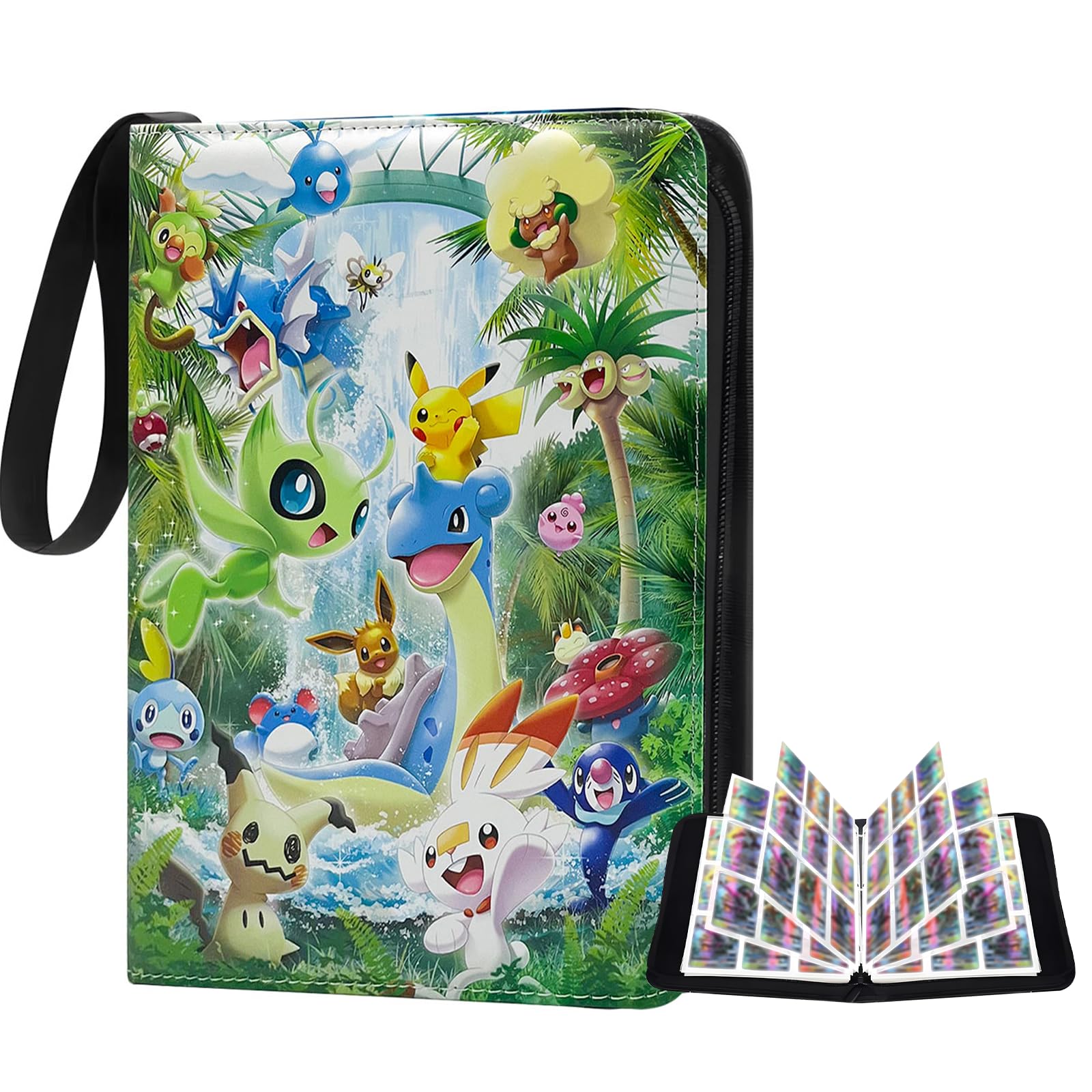 Karten Sammelalbum, Sammelkarten Album, 900 Taschen Sammelmappe, Tragbar Wasserdicht Sammelheft, Sammelkarten Ordner, Karten Heft, Geschenk für Sammler, Jungen, Mädchen