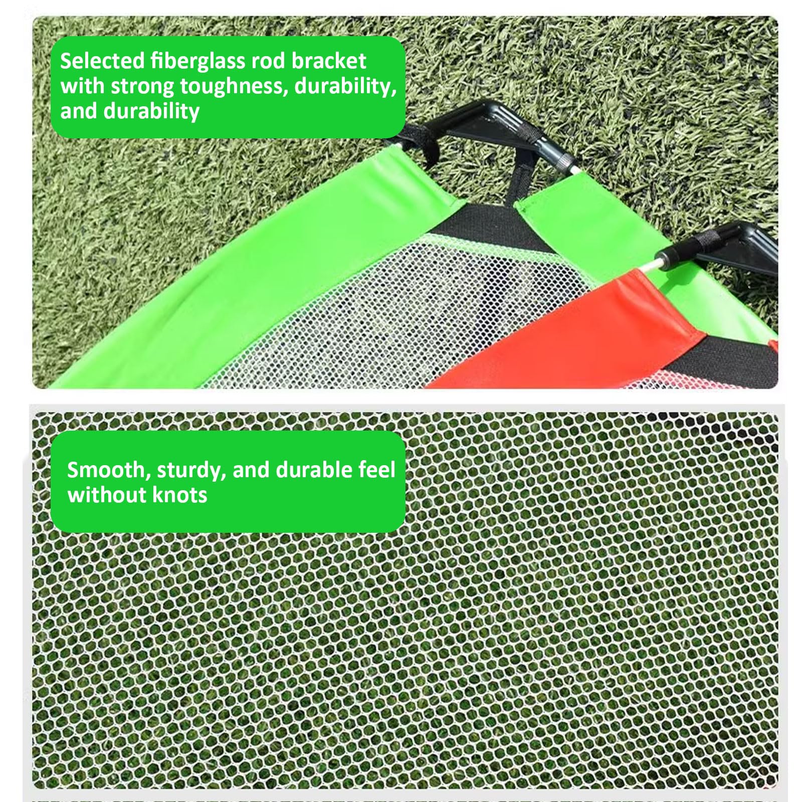 Rete da calcio pop-up per cortile, un set di due porte da calcio da 119 × 88,9 × 78,9 cm con borsa portaoggetti, rete da allenamento divertente per calcio, confezione da 2