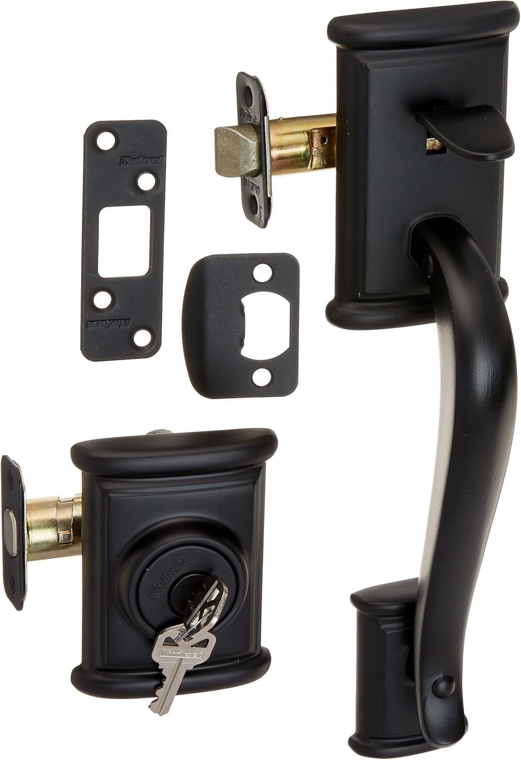 Kwikset 801ADHLIP514S Ashfield Double Cylinder Exterior Handleset Smart Key Iron Black Finish