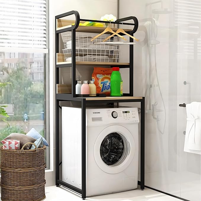 Renook 3Layer Over Washing Machine Storage RackUtility Bathroom Shelf, Bathroom