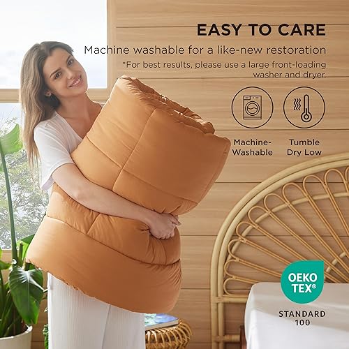 Vista 74 de Bedsure - Edredón de color liso