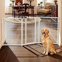 Vista 56 de FXW Puerta para perros extra ancha diseñada para uso en interiores, ancho ajustable de hasta 165 pulgadas de ancho