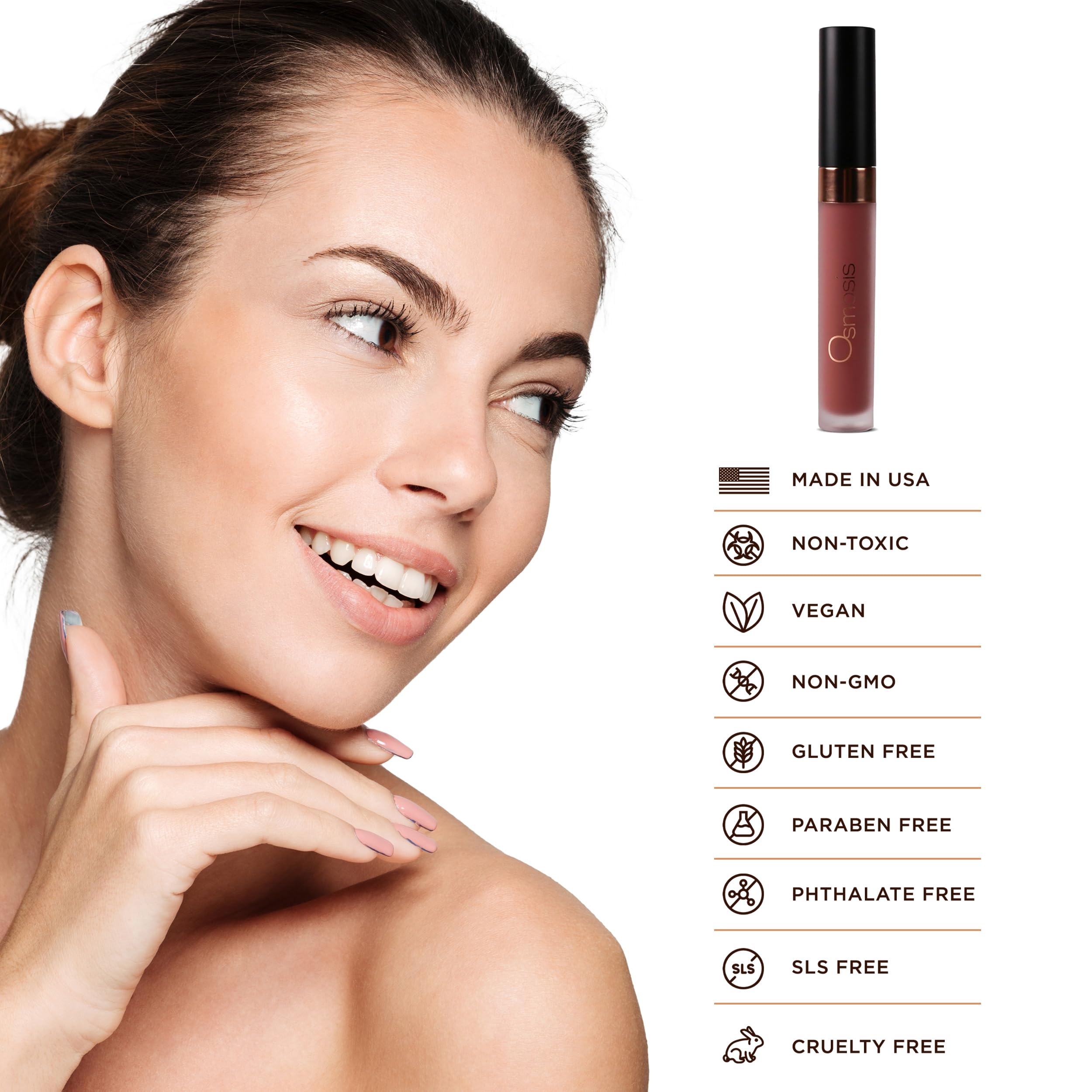 Osmosis Superfood Lip Oil, Nourishing Tinted Lip Gloss, Deep Hydration Lip Plumper Peptides for Fuller Lips
