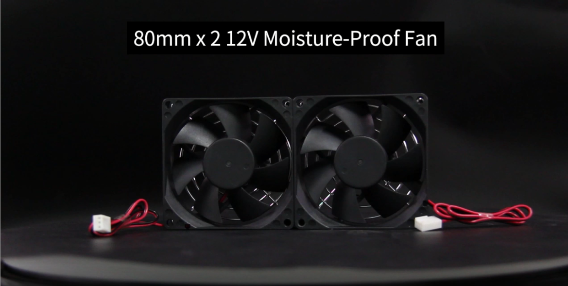 Amazon.com: 80mm Moisture-Proof Fan 2-Pack 12V DC 8025 High